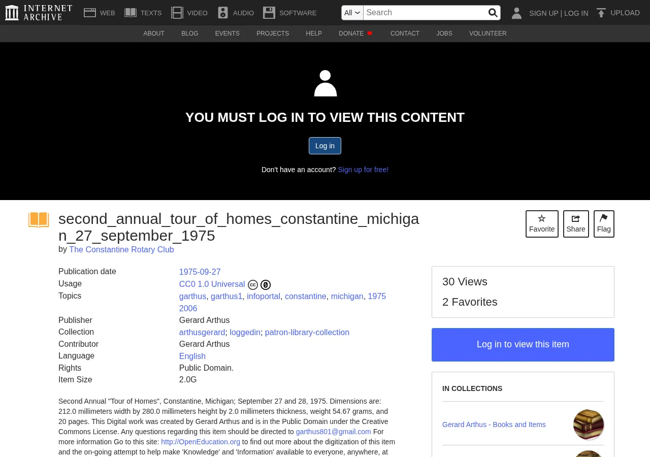 Archive.org item description showing an external nofollow UGC link